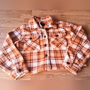 P*NWT LOVE TREE, Faux Fur Plaid Jacket  Sz M, L,